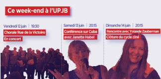 Ce week-end à l’UPJB : concert & rencontres